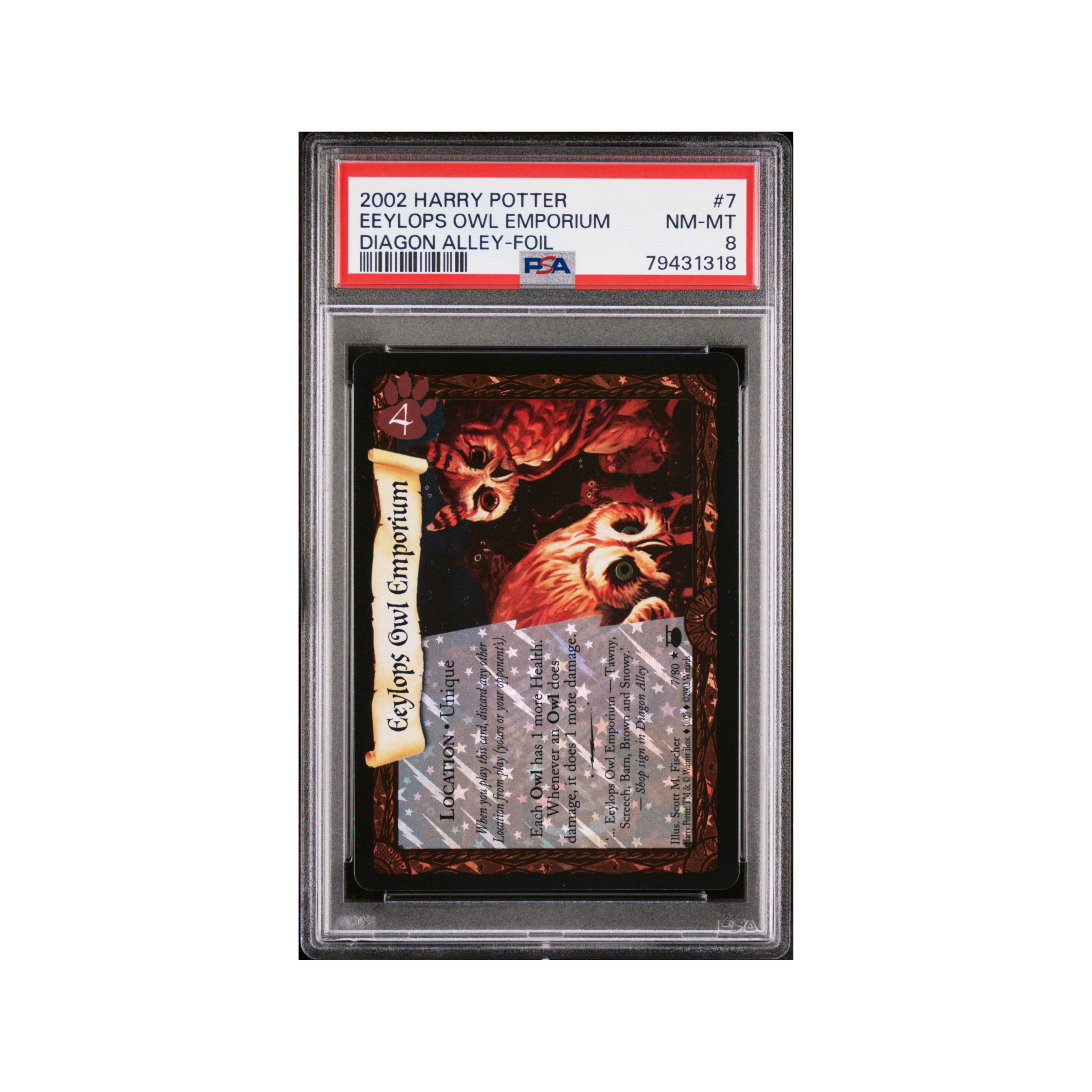 Harry Potter US Eeylops Owl Emporium PSA 8