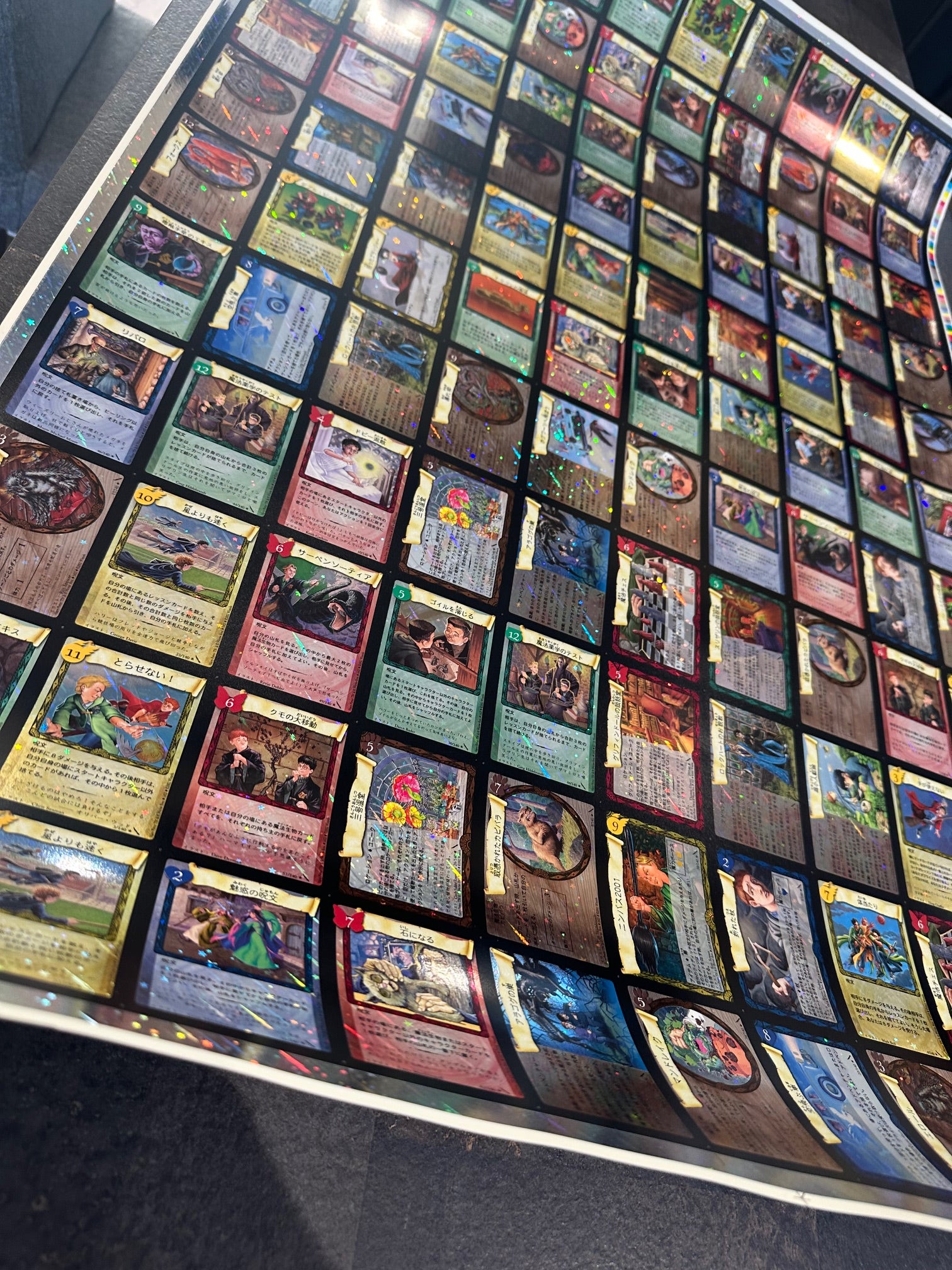 Harry Potter TCG Japonais Uncut Sheet Chamber Of Secrets Foil